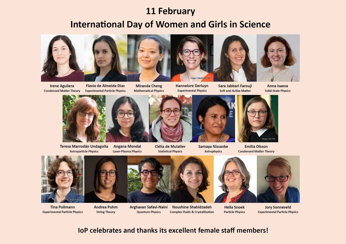 Female IoP staff members